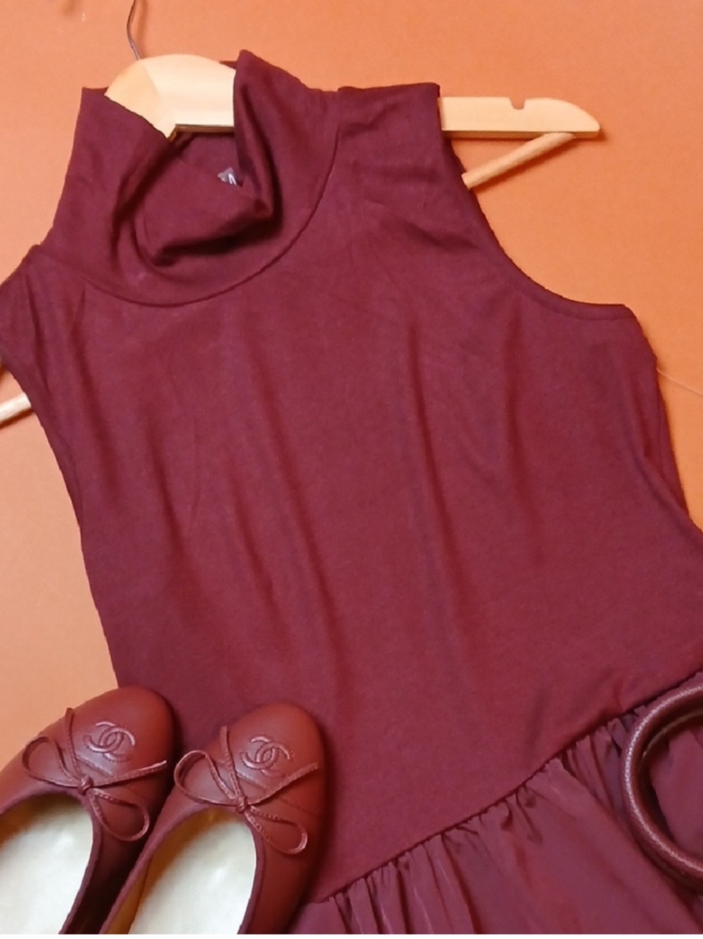 Naked Zebra Burgundy Midi Dress